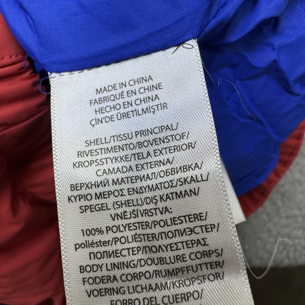 Polo Ralph Lauren Jacket Boys 14-16 Red Puffer Hooded Down Zip Taffeta